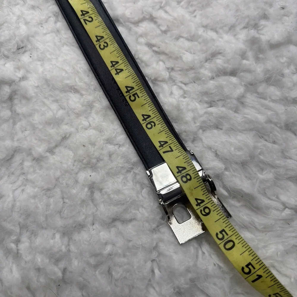 Bally Men's Mirror Buckle Adjustable Reversible Black Belt EU 110/US 44 Formal